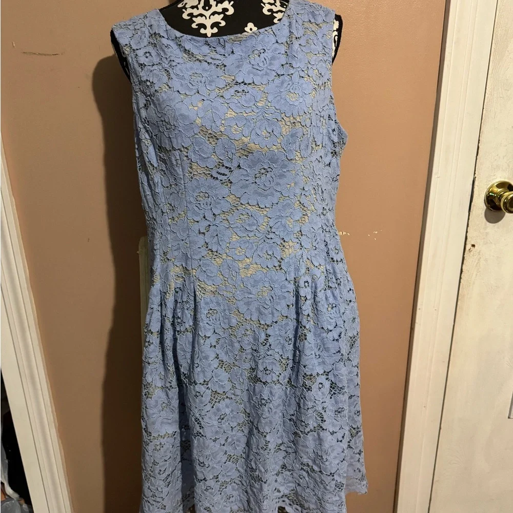 Vince Camuto Blue Sleeveless Sheath Dress - Picture 2 of 4